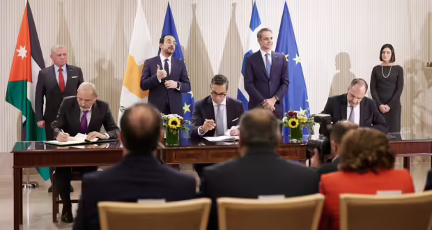 Κυριάκος Μητσοτάκης, Νίκος Χριστοδουλίδης και Βασιλιάς Αμπντάλα II στη Λευκωσία: Νέα βήματα για την τριμερή συνεργασία