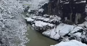 Γρεβενά: Ειδυλλιακό τοπίο από τα χιόνια στον ποταμό Βενέτικο στα Γρεβενά – Απόκοσμες εικόνες από τα Μετέωρα