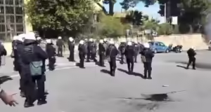 Τέμπη: Ένταση και επεισόδια στο συλλαλητήριο στο Ηράκλειο