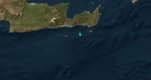 Σεισμός 3,4 Ρίχτερ στην Κρήτη: Στη θαλάσσια περιοχή ανοιχτά του Λασιθίου το επίκεντρο