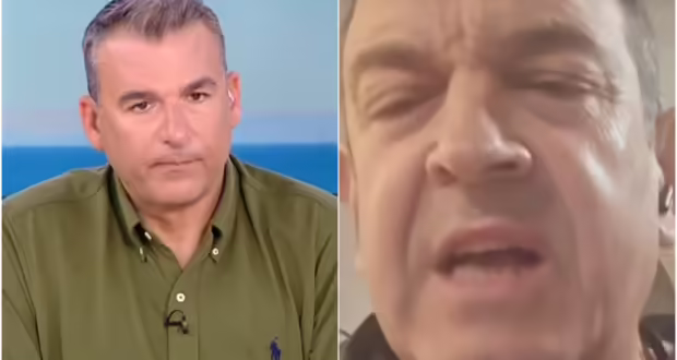 Νίκος Παπαδόπουλος ωρυόμενος στον Γιώργο Λιάγκα για τον βανδαλισμό στην Εθνική Πινακοθήκη: «Λυπάμαι που ξαναβγήκα στην εκπομπή σας»