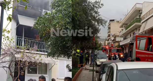Φωτιά σε διαμέρισμα στην Αγία Βαρβάρα – Στο νοσοκομείο μια ηλικιωμένη