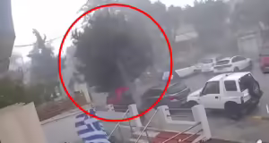 Καιρός: Η στιγμή που ανεμοστρόβιλος ξεριζώνει δέντρο στη Ρόδο – Σοβαρές υλικές ζημιές στο νησί