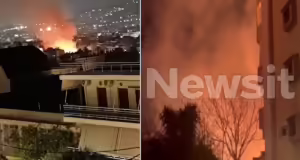 Μεγάλη φωτιά στα Άνω Πατήσια – Οι πρώτες εικόνες
