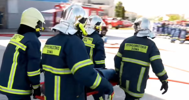 Άσκηση αντιμετώπισης πυρκαγιάς σε ΙΧ εντός πρατηρίου καυσίμων στην Καστοριά