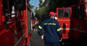 Φωτιά στη Μάνδρα σε επιχείρηση ξυλείας