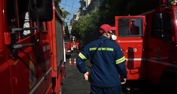 Φωτιά στη Μάνδρα σε επιχείρηση ξυλείας