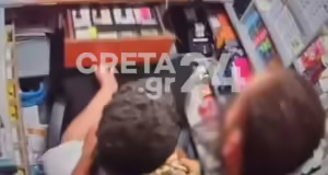 Ηράκλειο: Βίντεο ντοκουμέντο από ληστεία σε περίπτερο – Η στιγμή που ο δράστης βάζει μαχαίρι στον λαιμό εργαζομένου