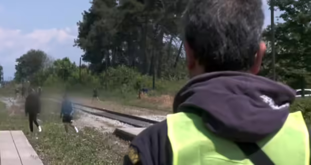 Φύλαξη στον σιδηροδρομικό σταθμό Αλεξάνδρειας Ημαθίας κατά την προσέλευση και αποχώρηση μαθητών του ΕΠΑΛ