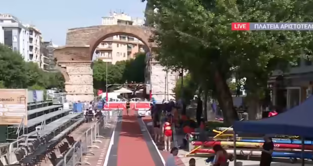 Η Θεσσαλονίκη συνδέει τον αθλητισμό με τον πολιτισμό: Άλμα επί κοντώ και μπάσκετ με φόντο ιστορικά μνημεία