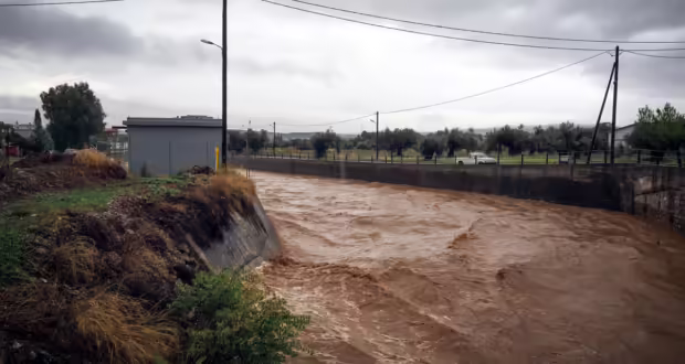 Εύβοια: Σφοδρή βροχόπτωση σφυροκοπά το Βασιλικό, πλημμύρισαν δρόμοι